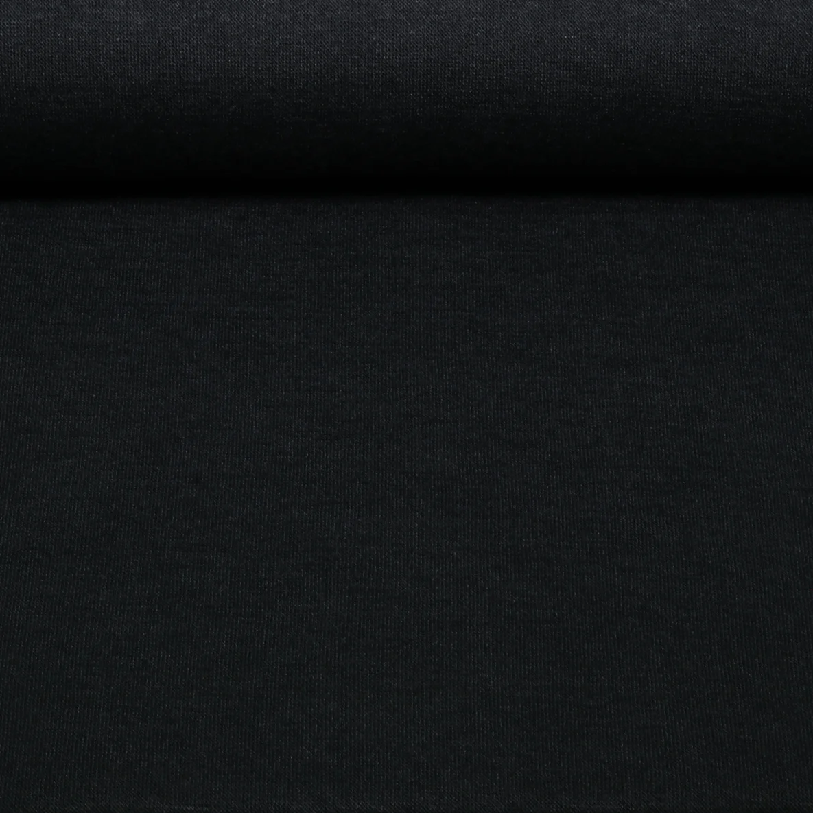Viskosestrickjersey Merino Touch Uni Schwarz