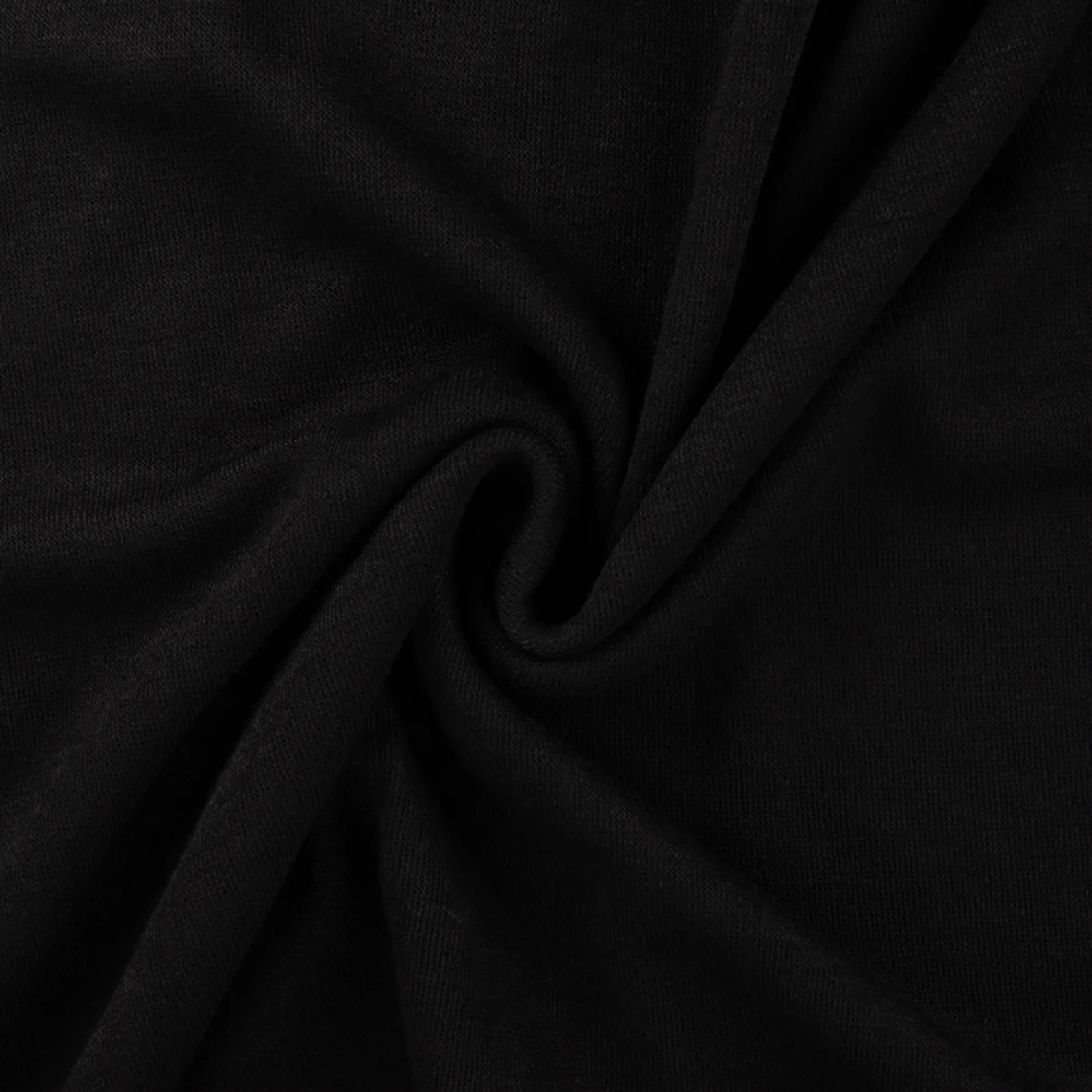 Viskosestrickjersey Merino Touch Uni Schwarz
