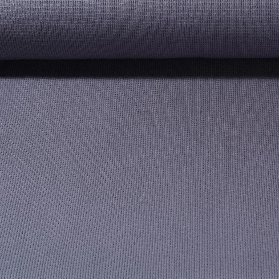 Waffeljersey "Abby" Uni Mausgrau