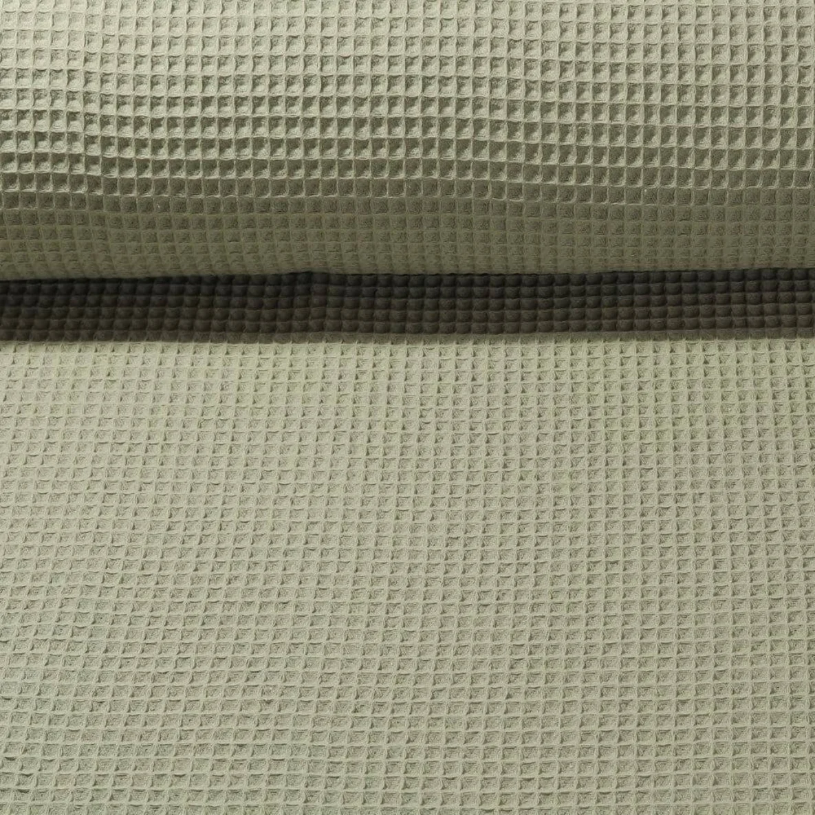 Waffelpiqué "Gina" Uni Dunkelmint