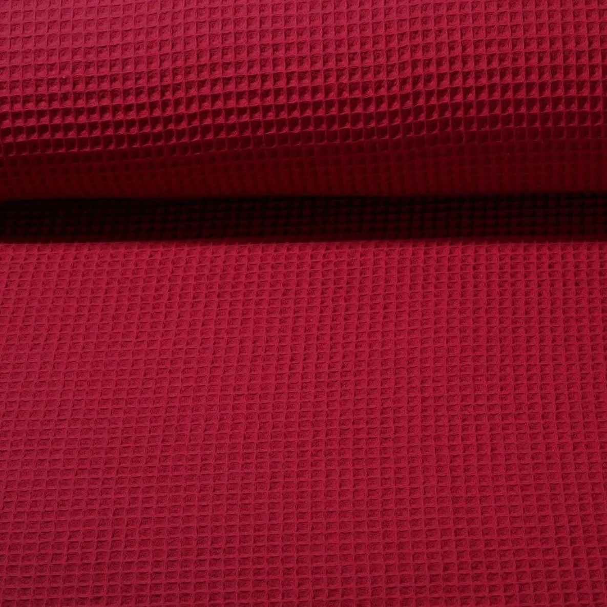 Waffelpiqué "Gina" Uni Rot