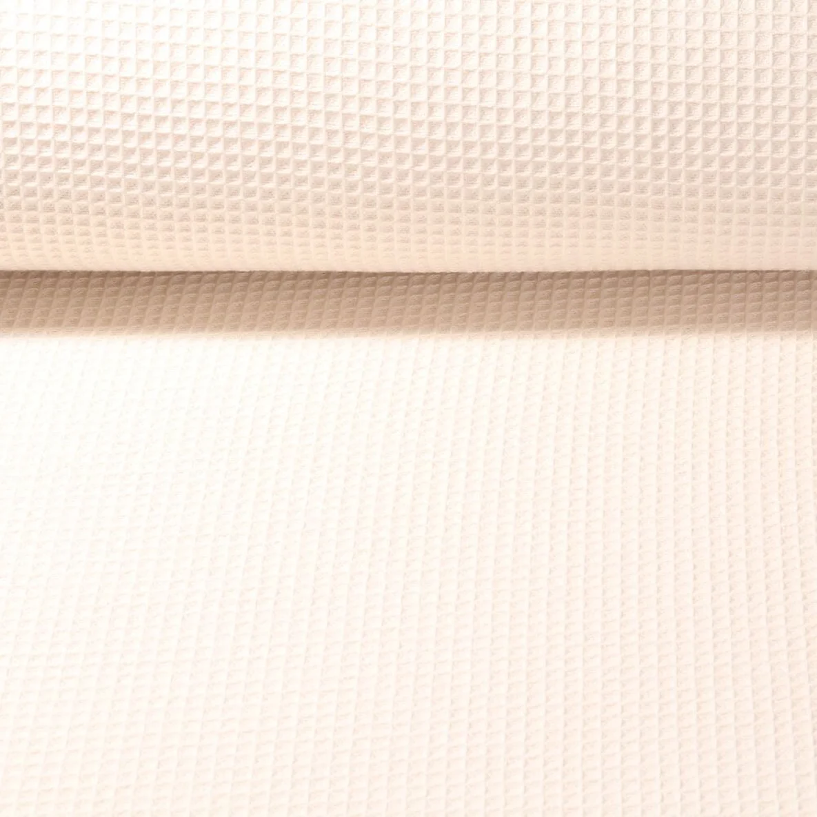 Waffelpiqué Jacquard Ecru