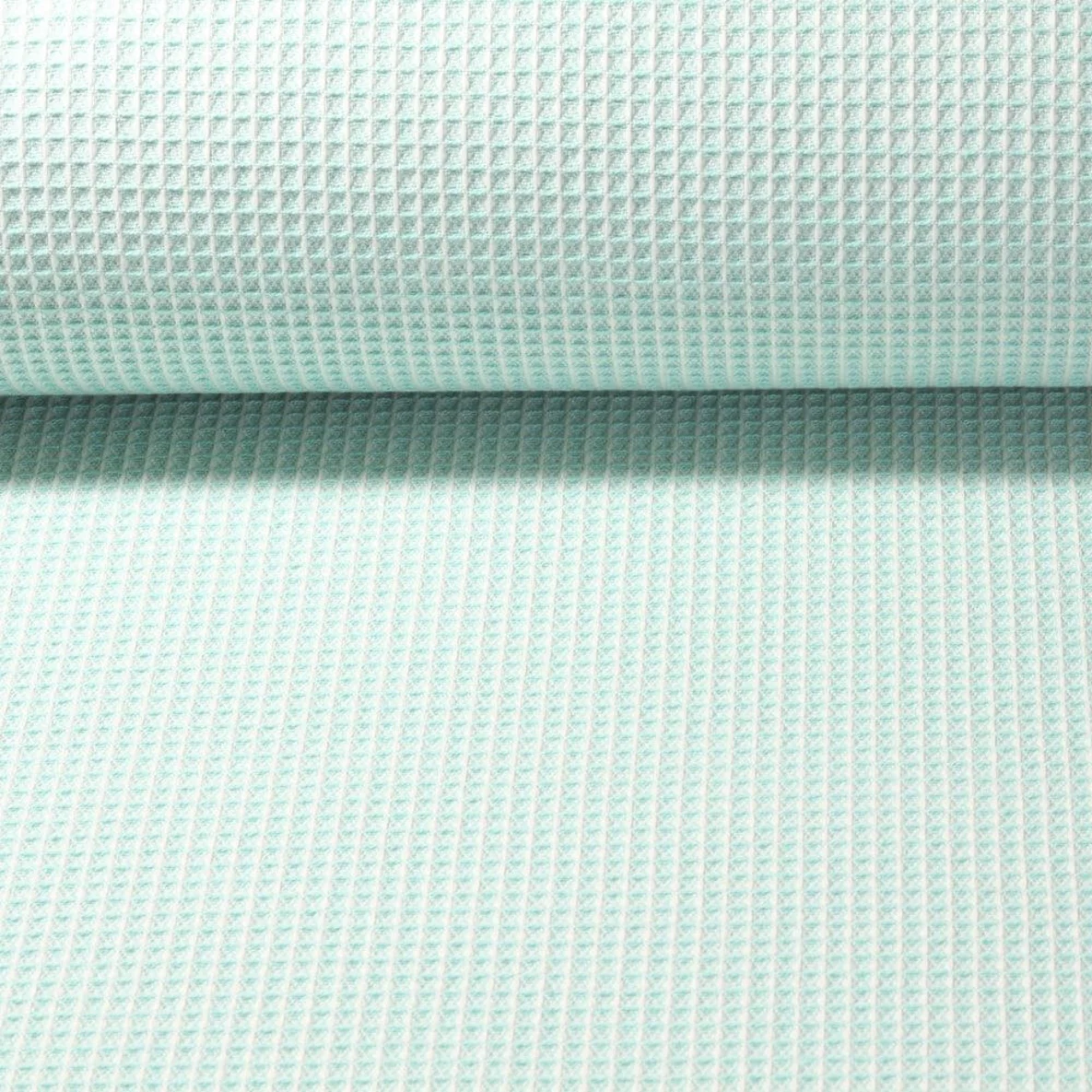 Waffelpiqué Jacquard Türkis