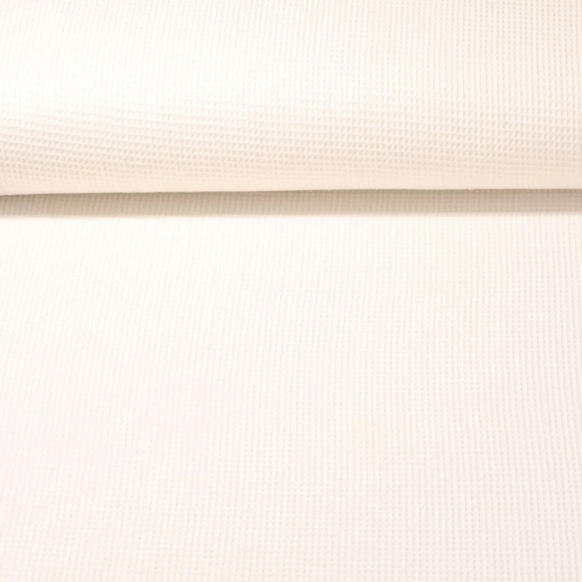 Waffelpiqué Ministruktur Uni Ecru