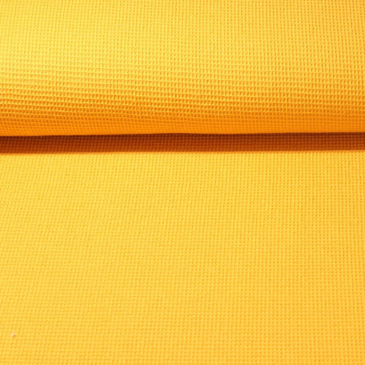 Waffelpiqué Ministruktur Uni Gelb