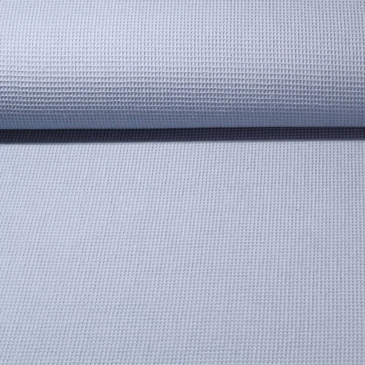 Waffelpiqué Ministruktur Uni Hellblau