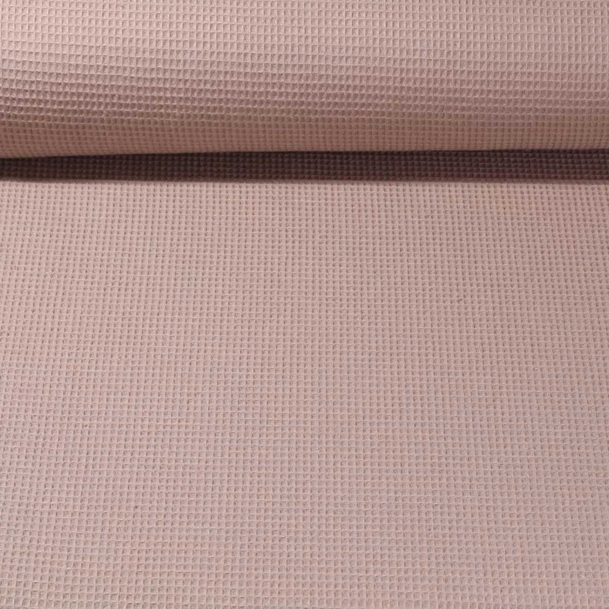 Waffelpiqué Ministruktur Uni Hellbraun