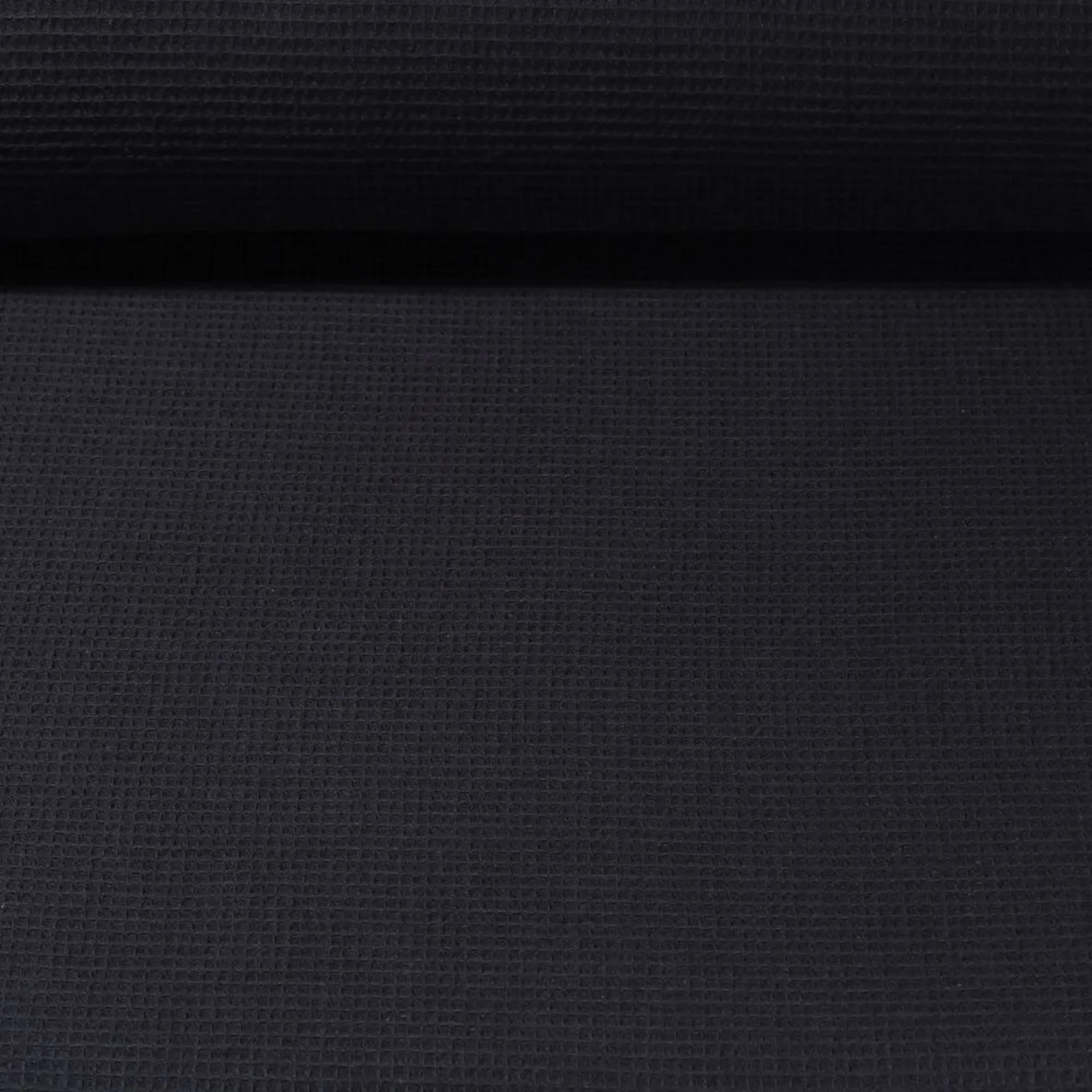 Waffelpiqué Ministruktur Uni Schwarz