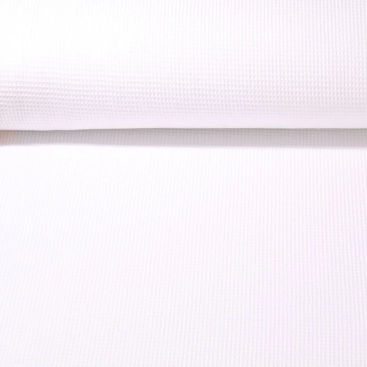 Waffelpiqué Ministruktur Uni Weiß
