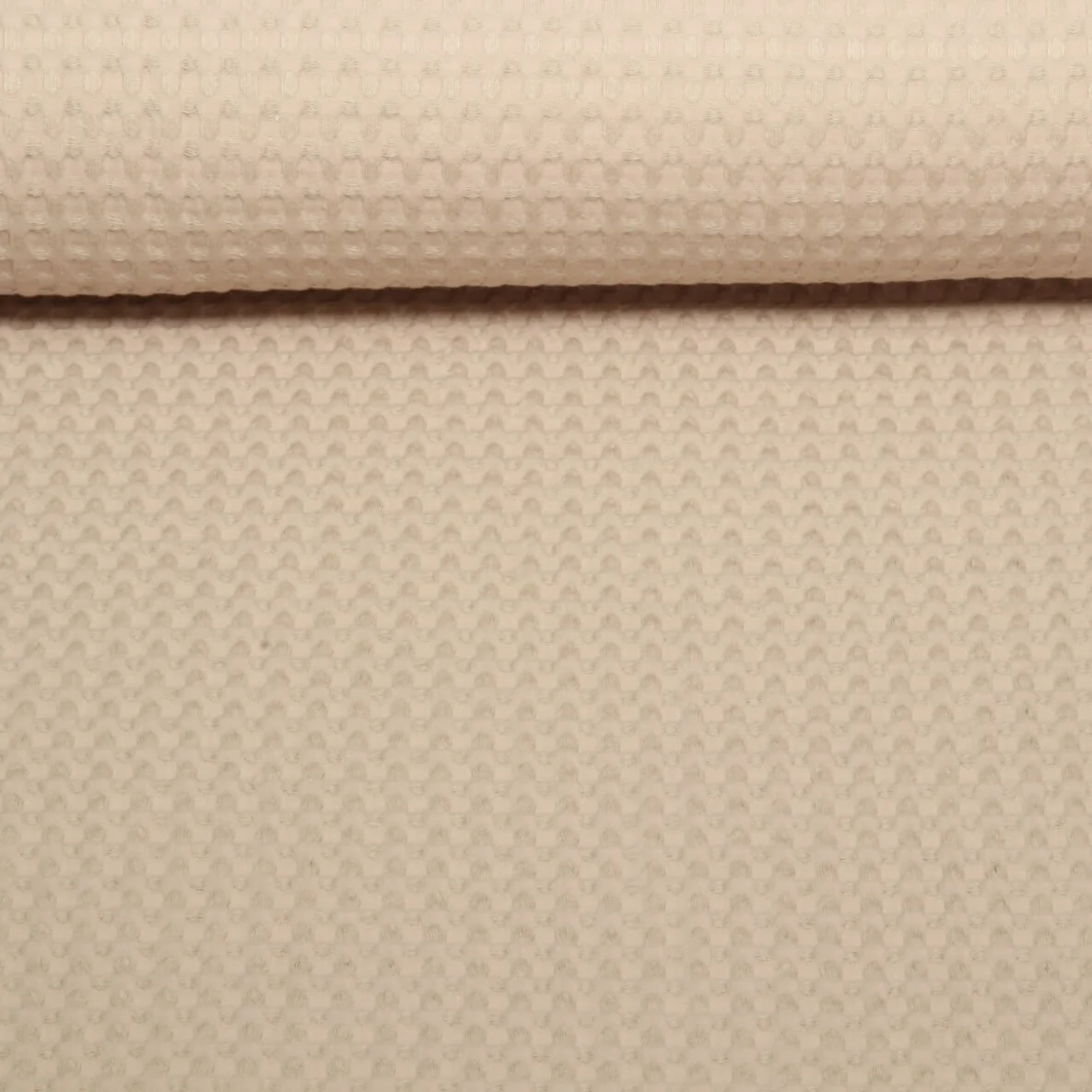 Waffelpiqué Soft Dunkles Beige
