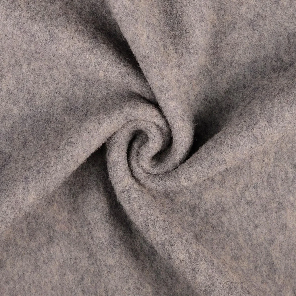 Walkloden Wollfleece Virgin Wool Hellgrau