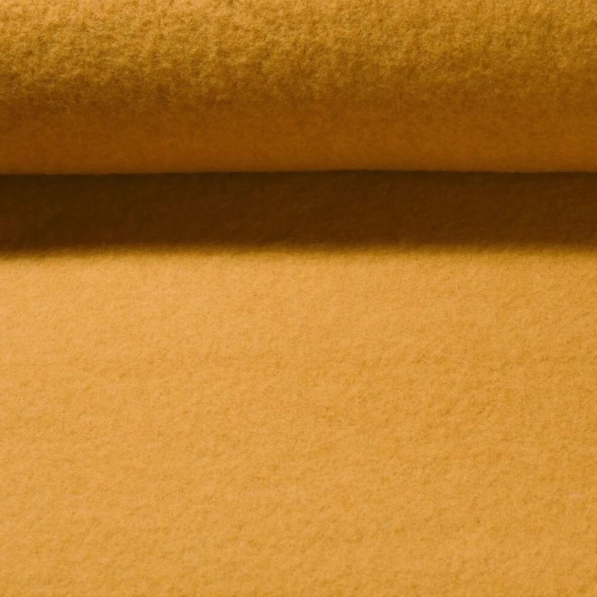 Walkloden Wollfleece Virgin Wool Ockergelb
