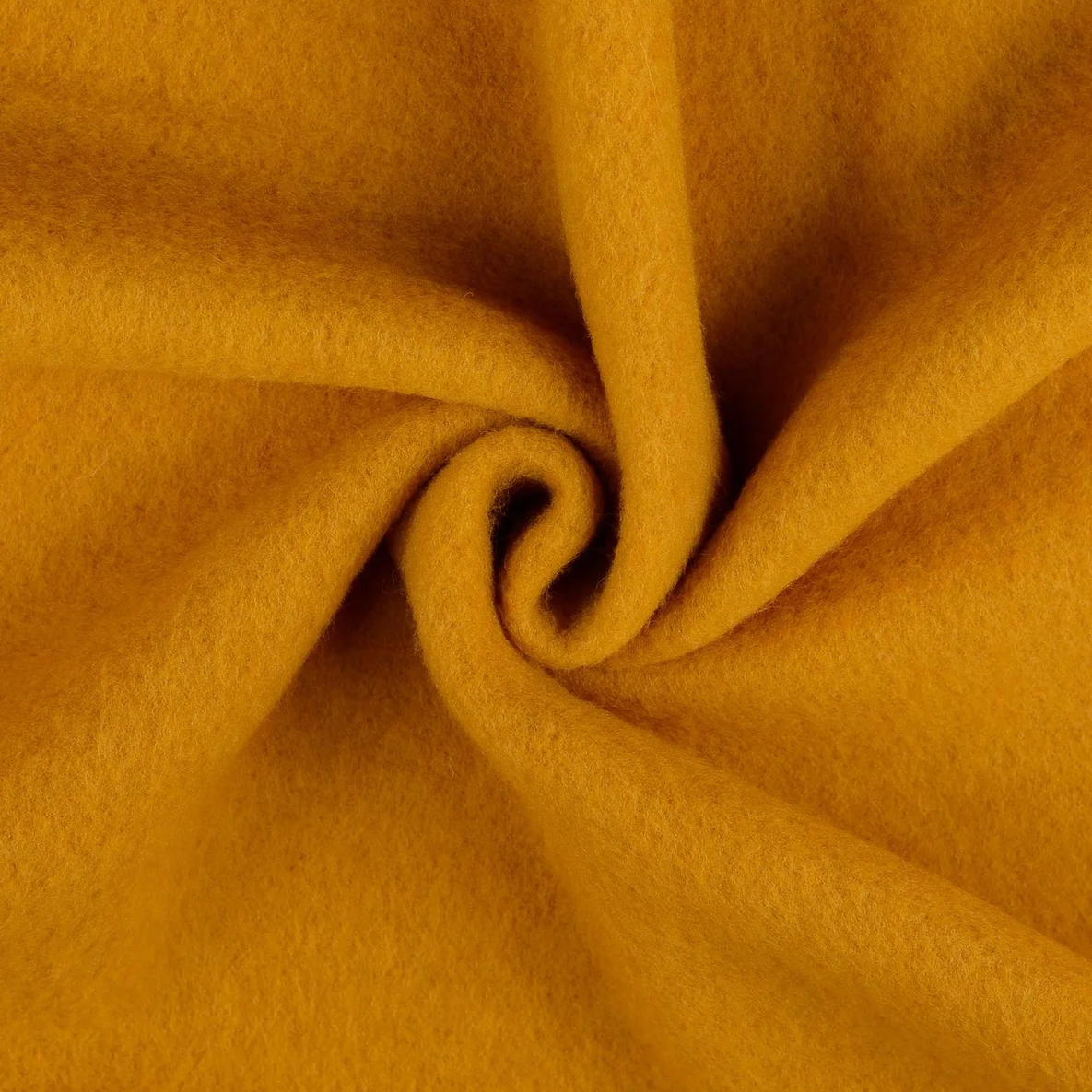 Walkloden Wollfleece Virgin Wool Ockergelb