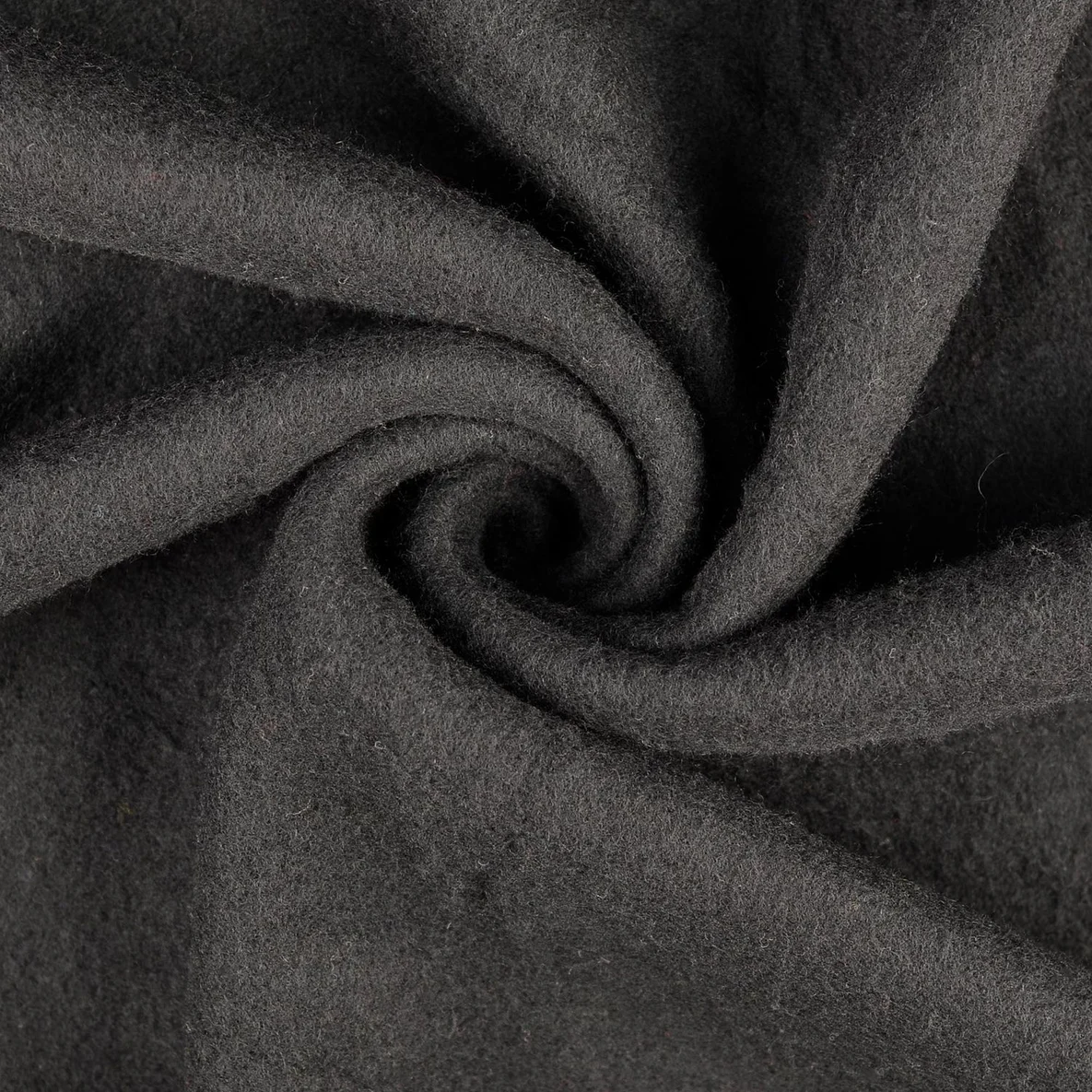 Walkloden Wollfleece Virgin Wool Schwarz