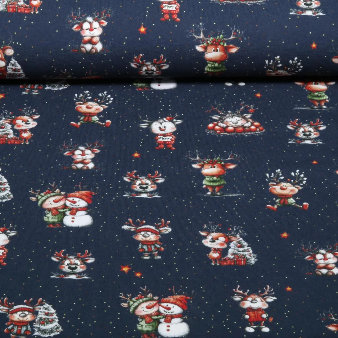 Weihnachtsjersey Fröhliche Rentiere Navy