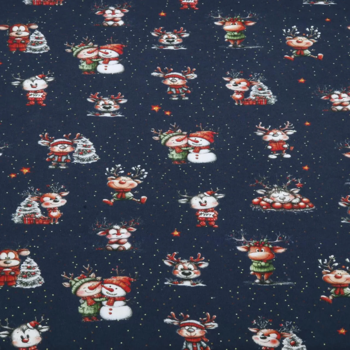 Weihnachtsjersey Fröhliche Rentiere Navy