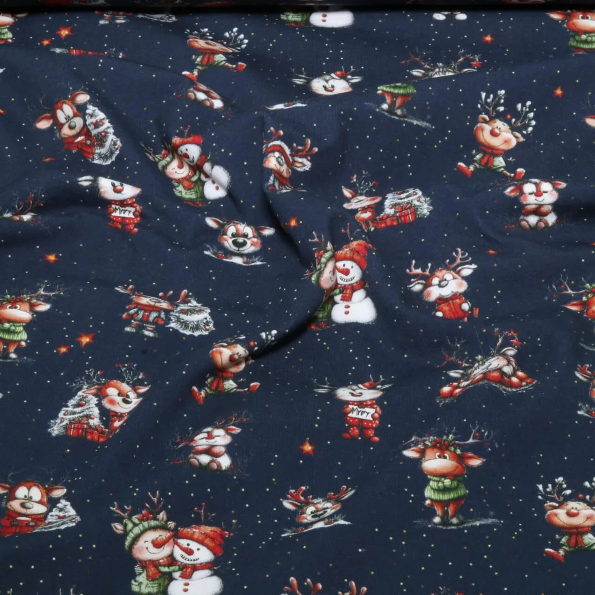 Weihnachtsjersey Fröhliche Rentiere Navy