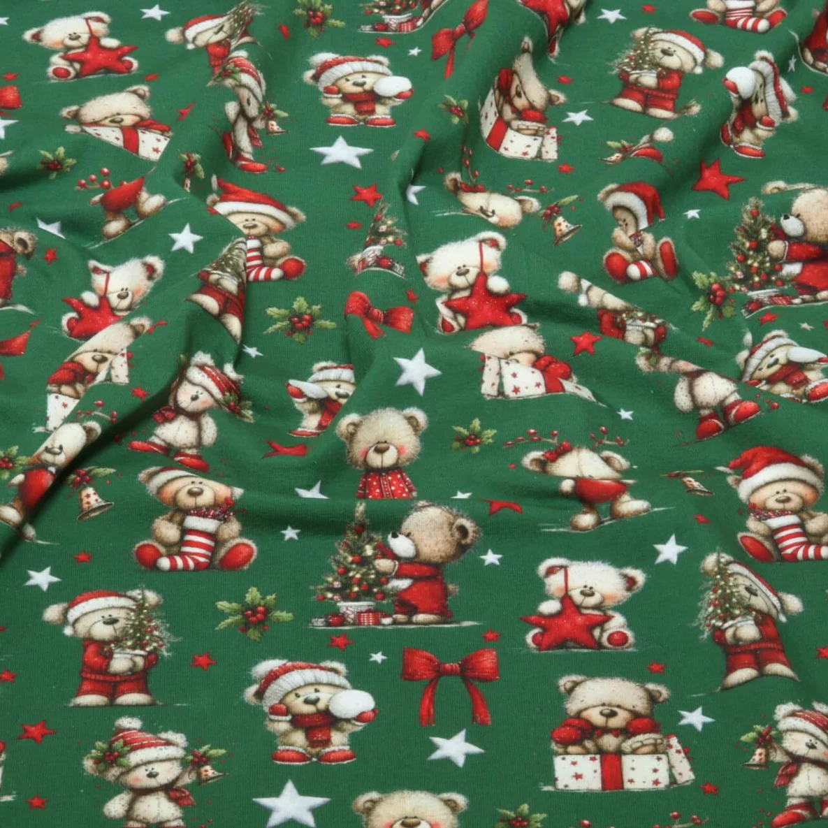 Weihnachtsjersey Weihnachtsbären Grün