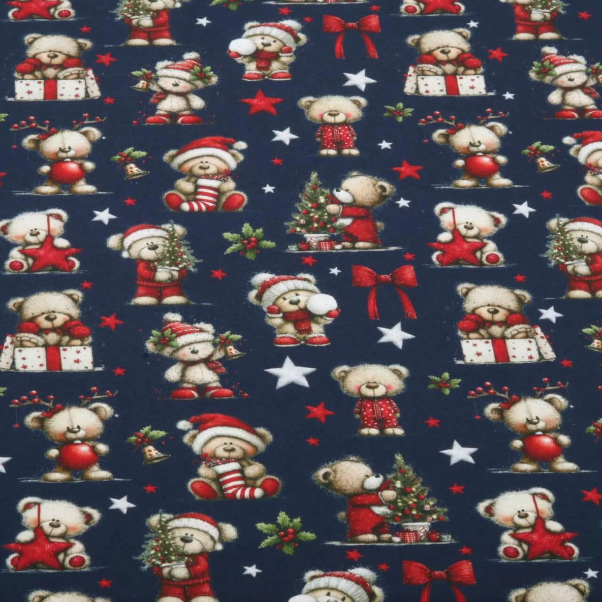 Weihnachtsjersey Weihnachtsbären Navy