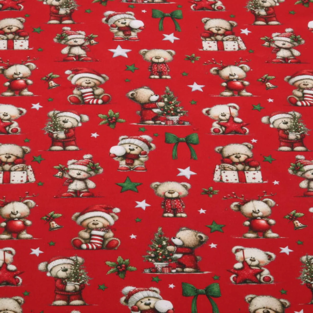 Weihnachtsjersey Weihnachtsbären Rot