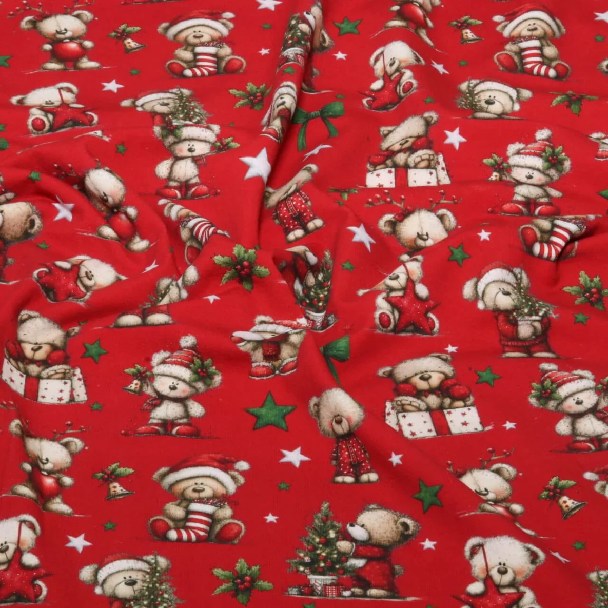 Weihnachtsjersey Weihnachtsbären Rot