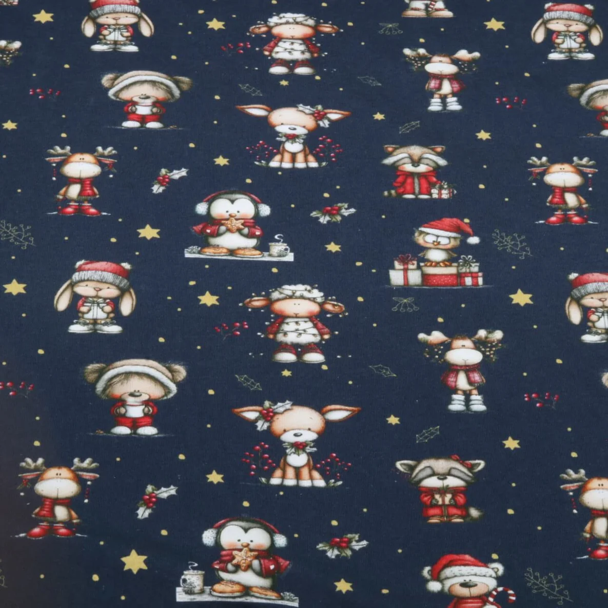 Weihnachtsjersey Weihnachtstiere Navy