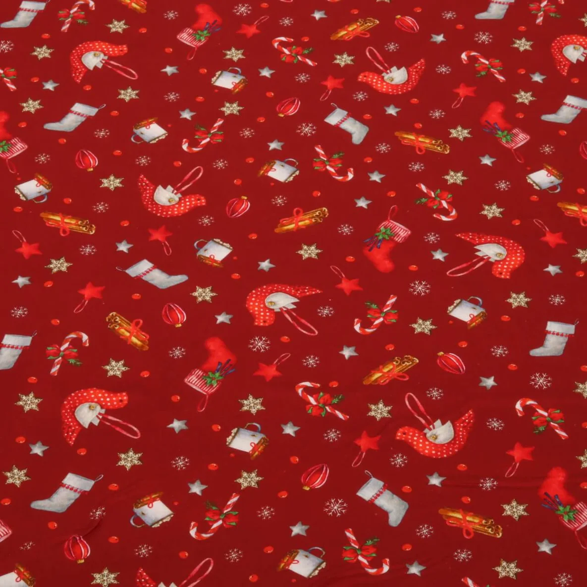Weihnachtspopeline Baumschmuck Rot