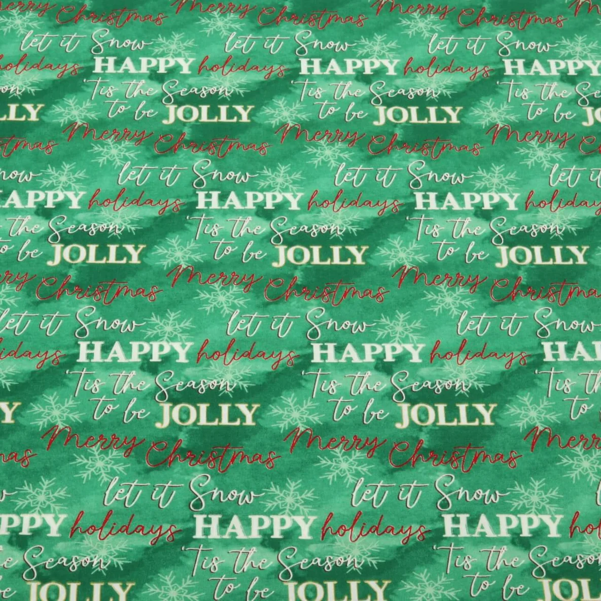 Weihnachtspopeline Merry Christmas Grün