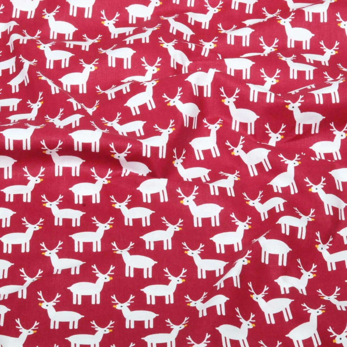 Weihnachtspopeline Rentiere Rot