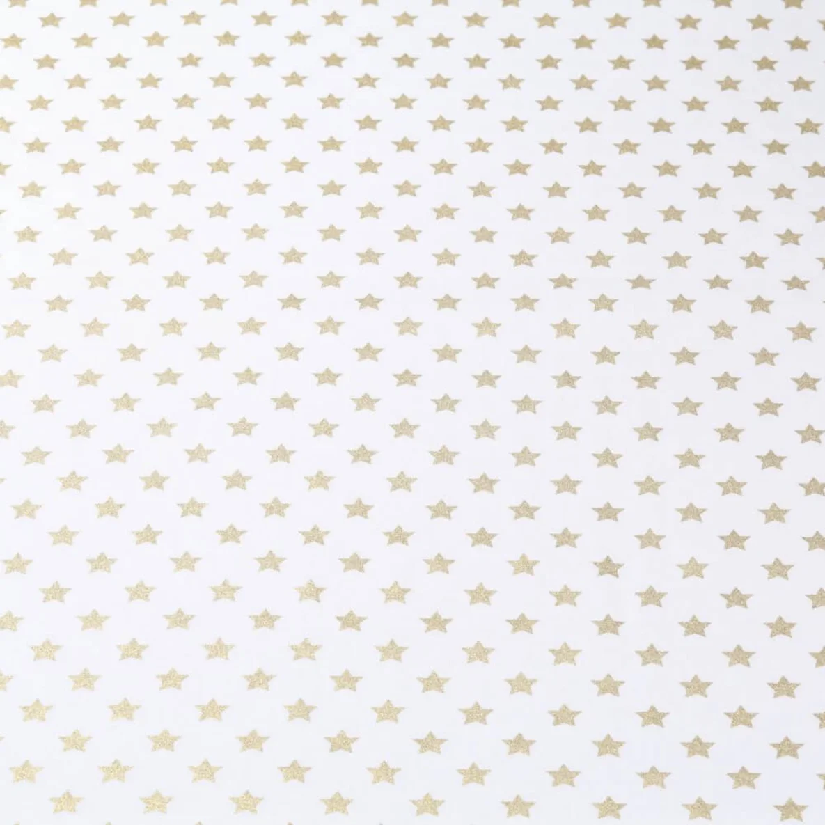 Weihnachtspopeline Sterne Ecru Gold