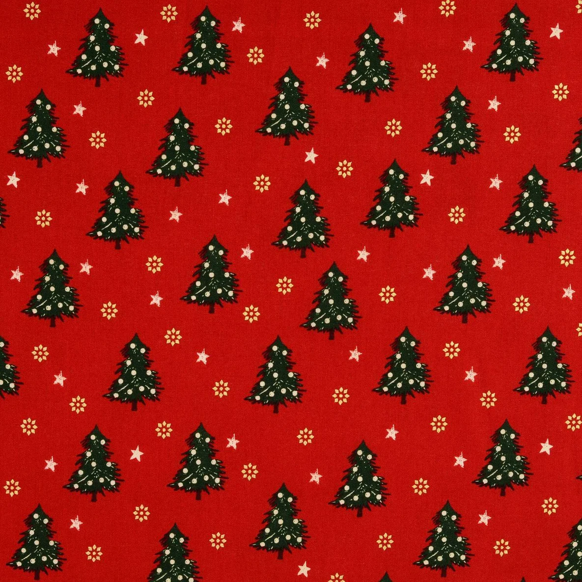 Weihnachtspopeline Tannen Rot Gold