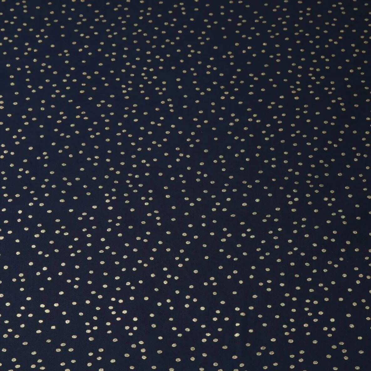 Weihnachtspopeline Tupfen Navy Gold
