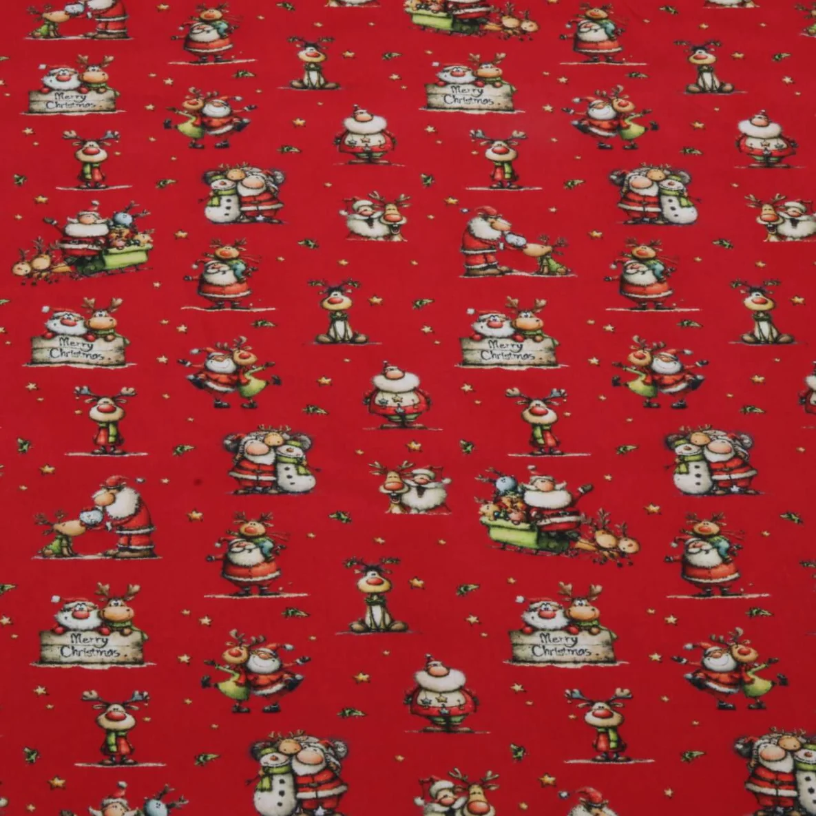 Weihnachtspopeline Weihnachtsmann und Elch Rot