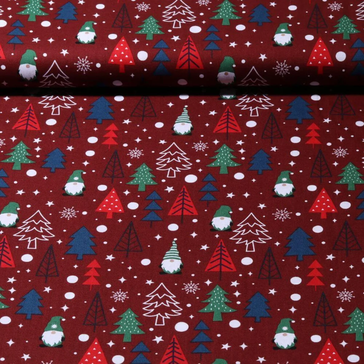 Weihnachtspopeline Zwerge und Bäume Bordeaux