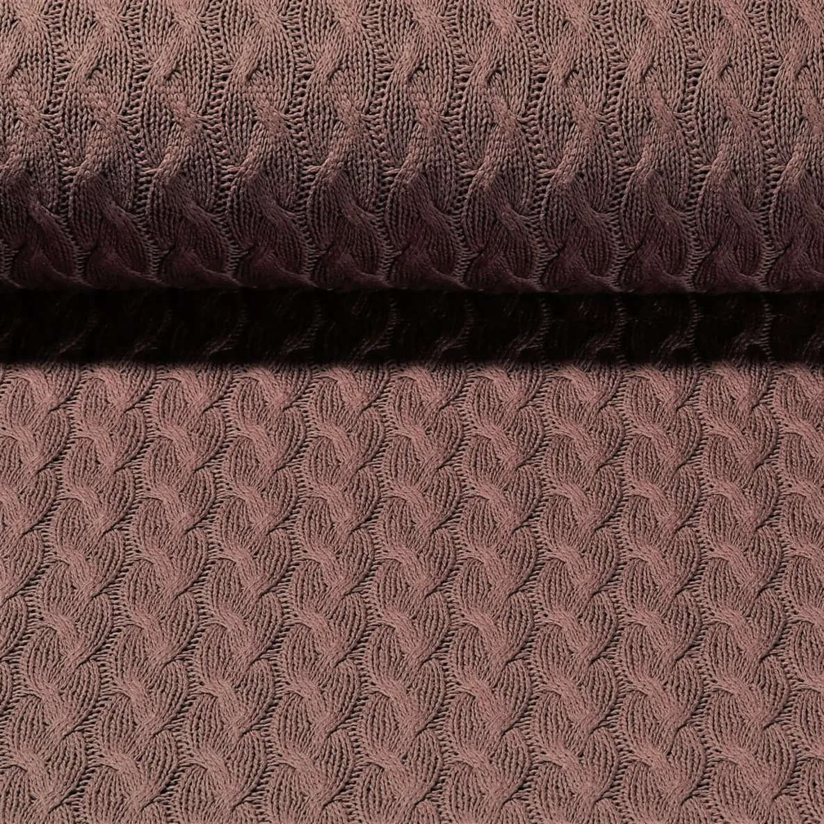 Zopf-Stricksweat Mauve