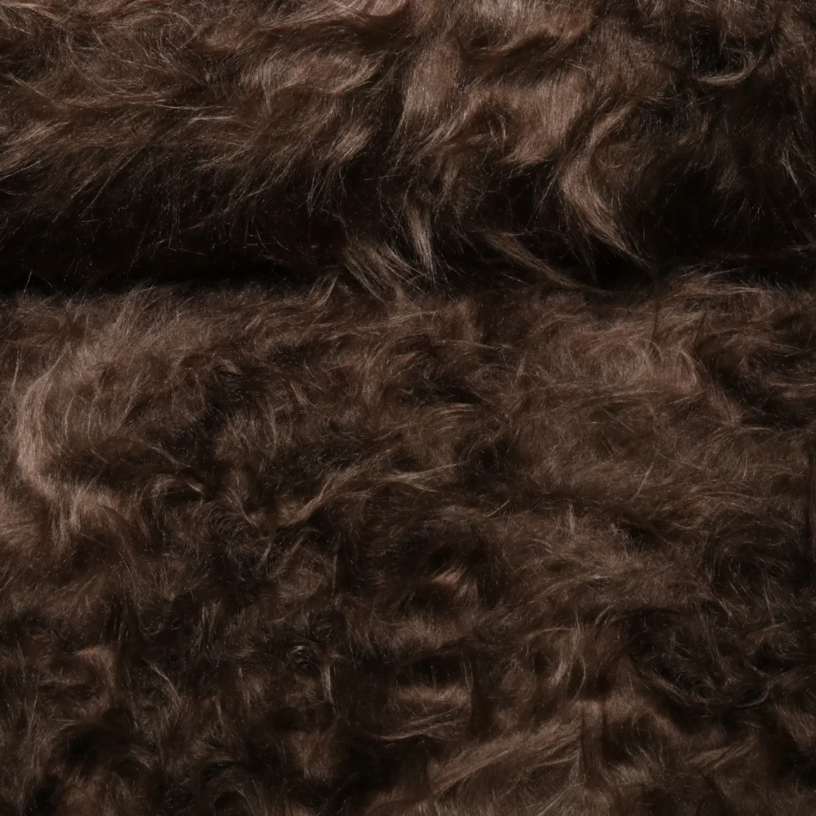 Zottel-Kunstfell Uni Braun