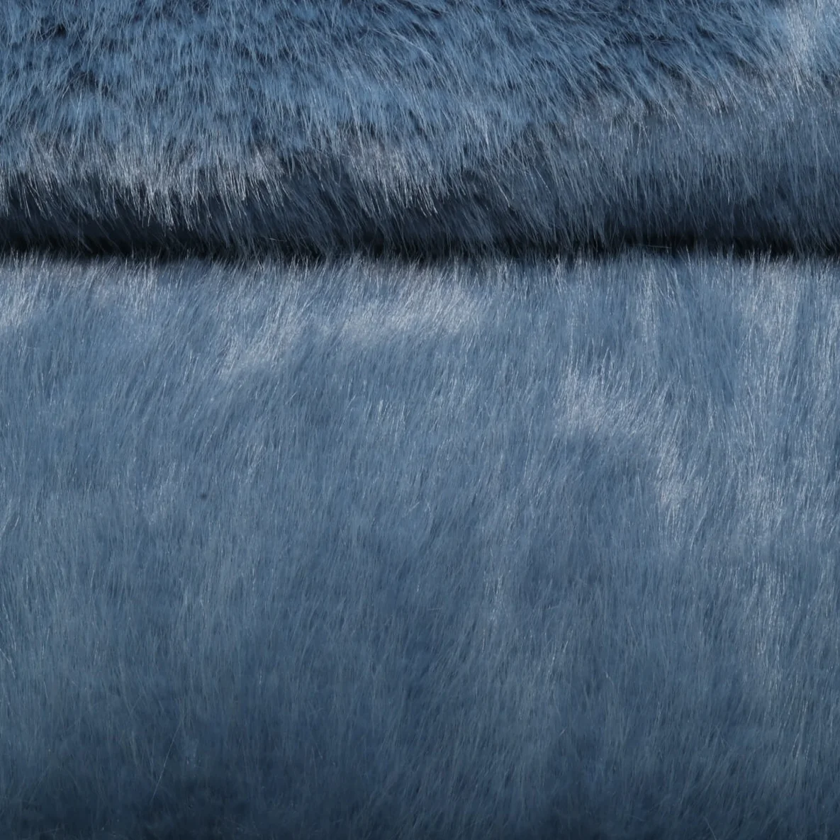 Zottelkunstfell Uni Jeansblau