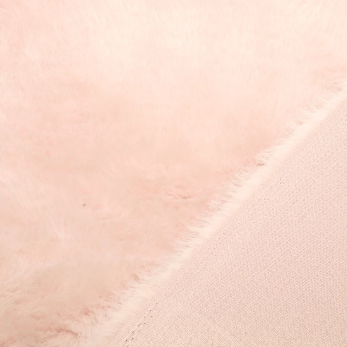 Zottelkunstfell Uni Rosa