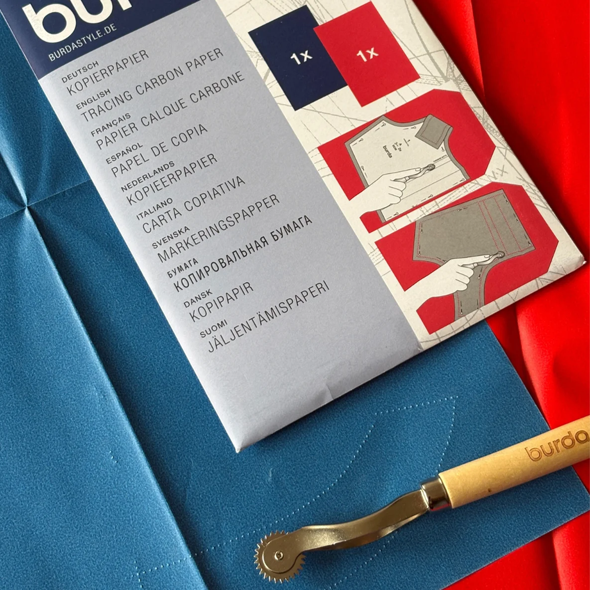 burda Kopierpapier Blau 83x57cm 2Blatt 