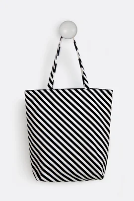 Schnittmuster Freebie Shopper Tasche gestreift nähen