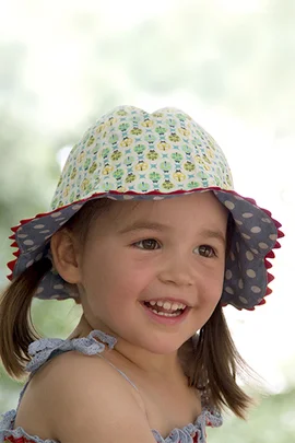 Schnittmuster Freebie Kinder Wende Sonnenhut nähen