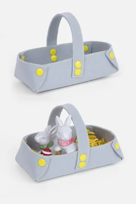 Schnittmuster kostenlos Filzkorb Osterdeko selbermachen