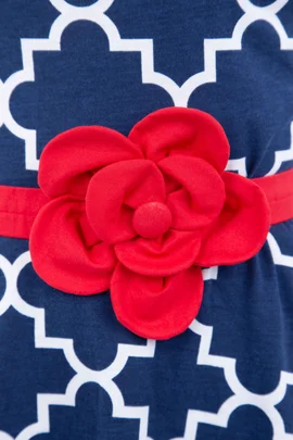 Taillengürtel Stoffblume rot selber nähen