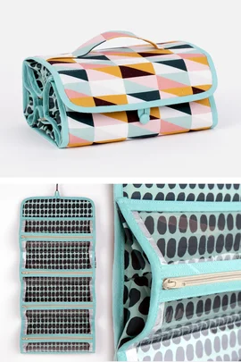 Schnittmuster Kosmetiktasche zum Aufhängen mit Innenfächern