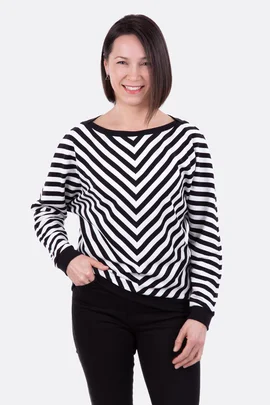 Schnittmuster Damenshirt Streifen selber nähen