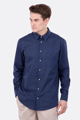 Schnittmuster Herrenhemd blau Ärmel Manschetten selbernähen