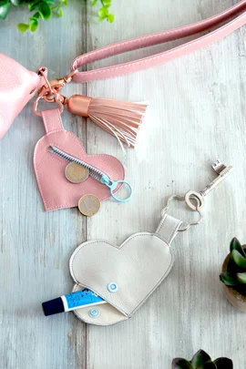 Herz-Täschchen Geschenkidee kostenloses Schnittmuster