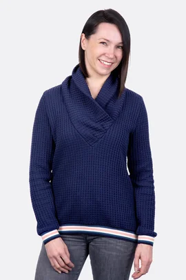 Schnittmuster Damen-Schalkragen-Pulloveraus Strickstoff selber nähen