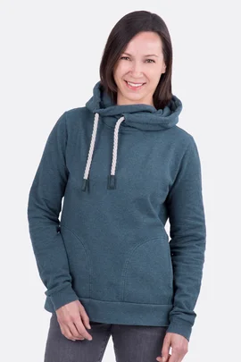 Hoodie Schnittmuster mit Wickelkapuze und Kordeln nähen