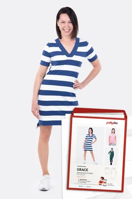 Papierschnittmuster Grace Shirt Kleid selber naehen